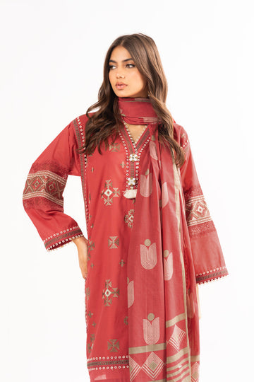 Alkaram Studio SS-07-24 Red Spring Summer Collection Online Shopping
